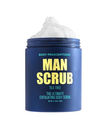 Body Prescriptions Body Scrub for Men- Ultimate Exfoliating Scrub Infused with Tea Tree, in Jar with Twist Top Tea Tree 1.35 Pound (Pack of 1)