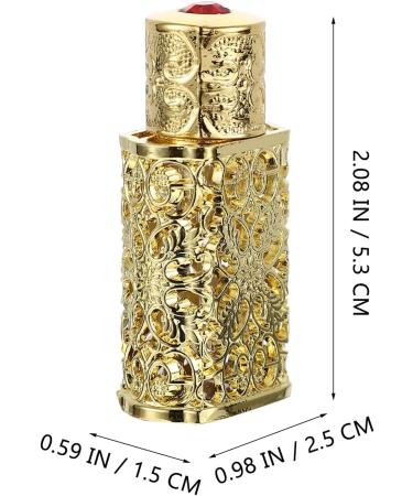 minkissy Metal Essential Oil Bottle Makeup Container Makeup Dispensing Container Leakproof Shampoo Container Dispensing Bottle Eye Dropper Bottle Glass Bottle inside Lecythus Miss Cosmetic Golden - Buy Online on GoSupps.com