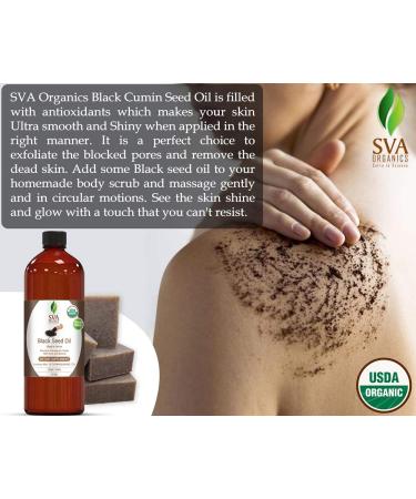 USDA Certified Organic Black Seed Carrier Oil (16 Oz) | 100% Pure & Natural | Premium Therapeutic Grade | Cold Pressed & Unrefined | Ideal for Skin & Hair - Buy Online on GoSupps.com