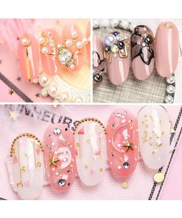 Multicolor Nail Metal Studs Gems - 12 Boxes 3D Nail Art Beads for Manicure - Buy Online on GoSupps.com