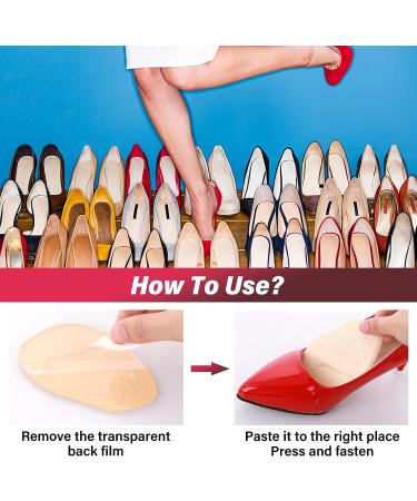 WLLHYF 3 Pairs Metatarsal Pads - Non-Slip Ball of Foot Cushions for High Heels - Reusable Gel Inserts for Foot Pain Relief - Skin Color, Black, Transparent - Buy Online on GoSupps.com