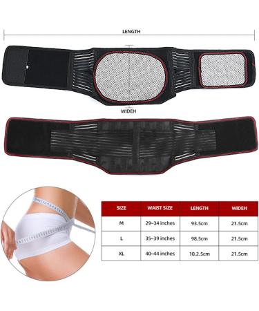 Self-Heated Lumbar Back Support Belt for Men & Women - Extended Posture Decompression for Pain Relief (CO L/Large Black) - Buy Online on GoSupps.com