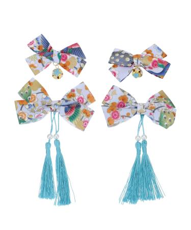 FRCOLOR 2 Pairs Hairpin Antique Hair Clips Ponytail Holder Gripper Festive Clips Vintage Bow Hair Clip Bow Tie Hair Clip Cute Bow Hair Clips Kawaii Hair Bows Flowers Iron Child Pearl