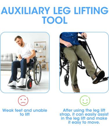 Leg Up Leg and Foot Lifter Mobility Aid Single Loop in Black Leg Lifter Strap Leg Lifter Mobility Aid for Bed for Elderly Aids Knee and Hip Replacement Rehabilitation for Easy to Use Leg Raiser - Buy Online on GoSupps.com