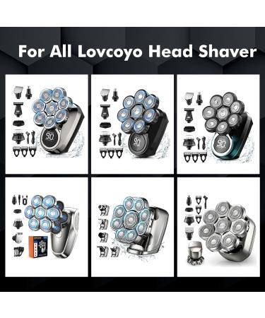 Lovcoyo 8D Blade Replacement Heads - Universal Men's Shaver Head Replacement - Silver, 56.0g - Buy Online on GoSupps.com