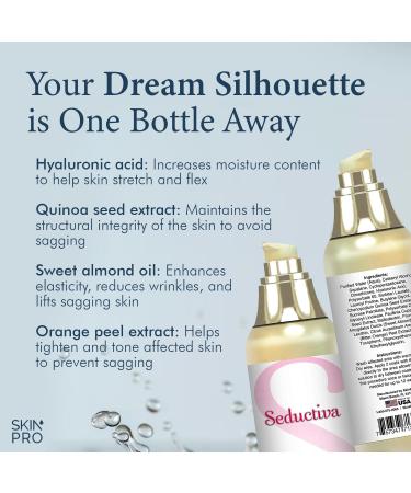 Seductiva Cellulite Fighting Formula - Slimming & Firming Lotion for Body Stomach & Thighs | Best Anti-Cellulite Cream - Buy Online on GoSupps.com