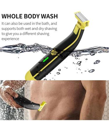 Buy Full Body Wet & Dry Electric Shaver for Men | Waterproof Rotary Beard Trimmer - Model #10 Black - Buy Online on GoSupps.com