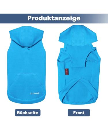 Buy Cool Dog Hoodie with Hat & Bags - Soft Breathable Large Dog Clothes | Kickred Light Blue M - Buy Online on GoSupps.com