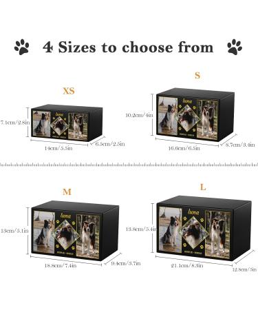 Bemaystar Personalized Pet Urns for Dogs Ashes - Custom Wooden Box with Photo for Pet Memorial Keepsake Photo Box Pet Cremation Urn Sympathy Gift for Pet Lovers Suitable for Weights Up to 56 lbs S(56 Pound) Custom 3 Photos - Buy Online on GoSupps.com