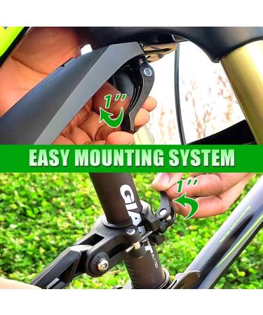 RBRL Bike Mudguard Bicycle Fender - Adjustable Quick Release E-Bike & Mountain Bike Fender - Fits 26 27.5 29 - Lightweight Design - Front Fork Mount - 7.2 oz - Buy Online on GoSupps.com