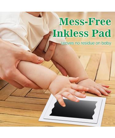 Nabance Baby Handprint & Footprint Kit - 4 Inkless Ink Pads, 2 Frames, 8 Imprint Cards - Safe for Newborns, Ideal Family Keepsake & Baby Shower Gift (0-6 months) - Buy Online on GoSupps.com