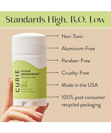 Curie Aluminum Free Deodorant - Orange Neroli + White Tea Stick - Natural Deodorant Paraben Free Cruelty Free Non-Toxic - Buy Online on GoSupps.com