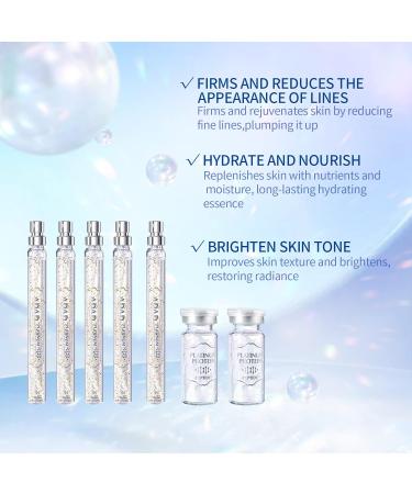 Protein Lifting Set Gold Face Serum Active Collagen Silk Thread Face Serum Absorbent Collagen Threads for Wrinkle Reduction Firming Skin - Buy Online on GoSupps.com