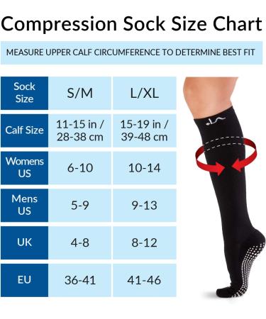 Premium La Active Compression Stockings 15-20 mmHg - Anti-Slip Knee Support Socks for Travel Sports & Pregnancy - Unisex Available in Black & Blue (36-41) - 1 Pair - Buy Online on GoSupps.com