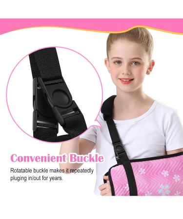 Kids Arm Sling for Shoulder Injury - Cute Pink Medical Brace with Rotatable Buckle - Girls' Shoulder Immobilizer - Buy Online on GoSupps.com