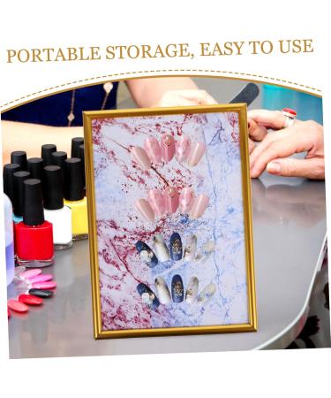 1pc Nail Display Board Nail Color Board Press on Nail Stand Wall Nail Art Photo Frame Nail Holder for Nail Art Wall Holder Abs Plated Frame Nail Plate Magnet - Buy Online on GoSupps.com
