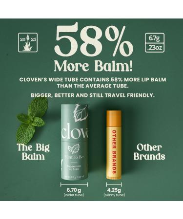 Cloven: Regenerative Tallow Lip Balm Peppermint | Grass-Fed Beef Tallow with Organic Beeswax Shea Butter & Almond Oil | Natural & Hydrating | Made in USA 6.7g Tube Mint To Be - Buy Online on GoSupps.com