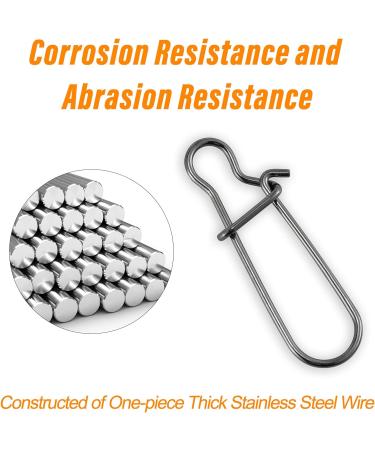 Alwonder Fishing Snaps Hanger - 50/100 STK Stainless Steel Bait Snap for Freshwater & Saltwater - High Load Capacity 12-40kg Leader - Buy Online on GoSupps.com