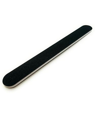 15 PCS Professional Nail File 180 Grit Double Sided Emery Board Straight Nail File Set Ideal for Acrylic & Natural Nail Art 180 Grit Straight 15