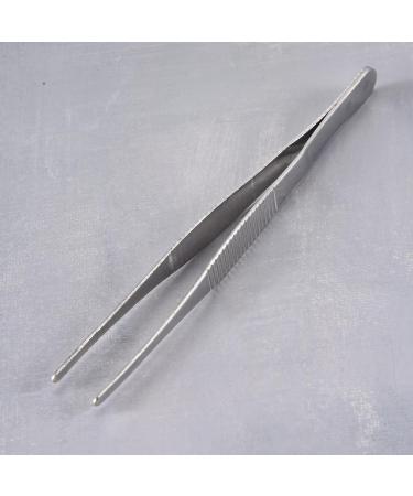 Fattoz 5.5" Long Silver Tone Stainless Steel Round Tip Tweezers - Buy Online on GoSupps.com