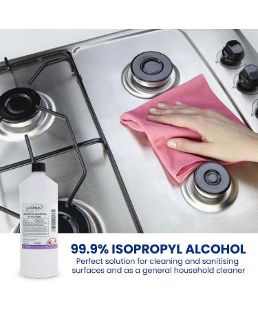 2 Litre (2 x 1L) Isopropyl Alcohol 99.9% Pure IPA Disinfectant Surface Cleaner 1 l (Pack of 2) - Buy Online on GoSupps.com