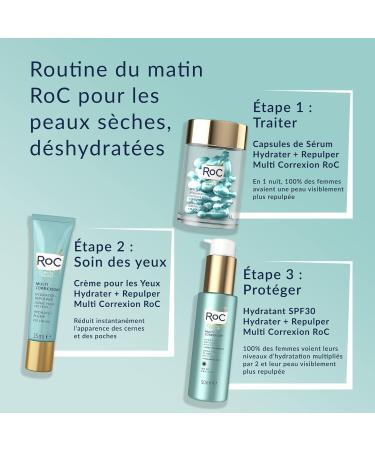 RoC - Multi Correxion Hydrate + Plump Moisturizing Cream SPF30 - Anti-Wrinkle Treatment - UVA/B Protection - Hyaluronic Acid - 50 ml - Buy Online on GoSupps.com