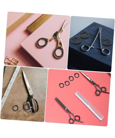 Fomiyes 10-Hour Silicone Ring Cleaning Scissors - Pet Fur Shears with Finger Handles & Protection for Dogs - Durable Hair Shears for Easy Grooming - Buy Online on GoSupps.com