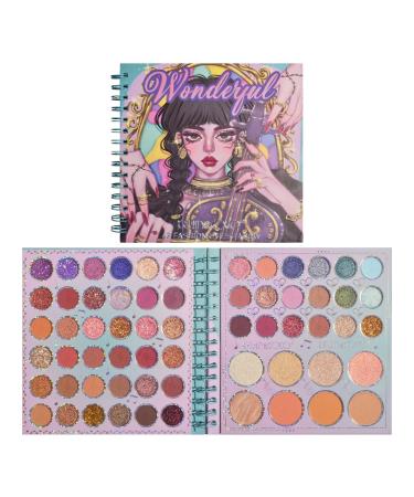 Wednesday Violin Theme 62-Color Eyeshadow Palette Exquisite Girls' Must-Have Item Suitable For Various Occasions Non-Pick Skin Tone No Smudging Even In Water And Sweat KEVIN&COCO
