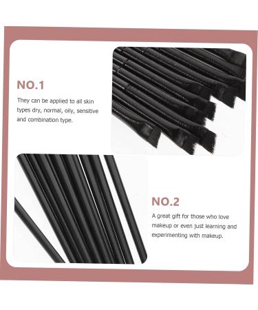 Mikinona Flat Concealer Brush 12pcs Eyeliner Brush Eye Shadow Brush Flat Eyeliner Brush Eyeshadow Eyeliner Make up 14.5x0.7x0.5cm Black - Buy Online on GoSupps.com