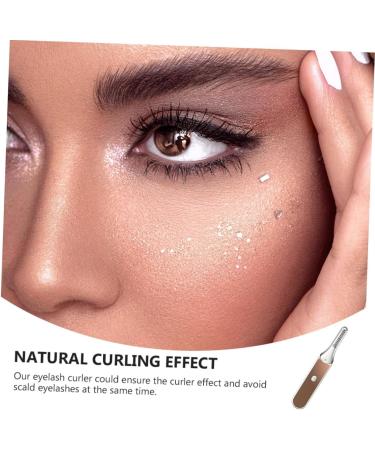 POPETPOP Golden Eyelash Curler Set - 3pcs Heated Lash Curling Tool for Perfect Eyelashes | Mini Eyelash Brush Included - Buy Online on GoSupps.com