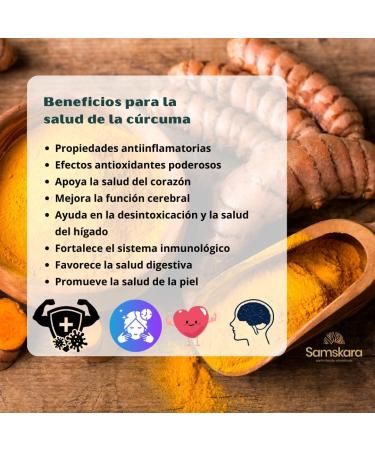 Turmeric powder Organic BIO Turmeric PowderSamskara food for thought 500 gr - Buy Online on GoSupps.com