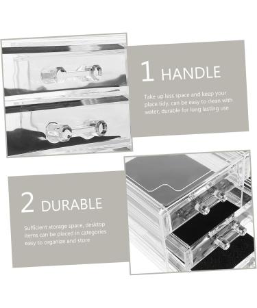 BRIGHTFUFU Transparent Cosmetic Box Clear Plastic Containers Eyeshadow Organizer Desktop Makeup Organizer Set - Buy Online on GoSupps.com