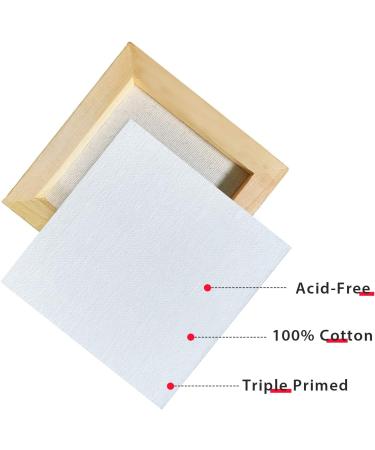 AUREUO Mini Stretched Canvas 3x3 Inch 24 Pack - Square Canvas Holiday Gift Set for Kids - Ideal for Painting & Crafts - Buy Online on GoSupps.com