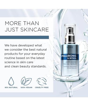 AZURE Hyaluronic Acid & Retinol Anti-Aging Facial Serum | 50mL - Made in Korea - Buy Online on GoSupps.com