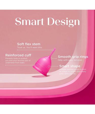 Saalt Teen Menstrual Cup - Sensitive & Reusable - 12-Hour Wear - Tampon & Pad Alternative (Wild Rose) - Buy Online on GoSupps.com