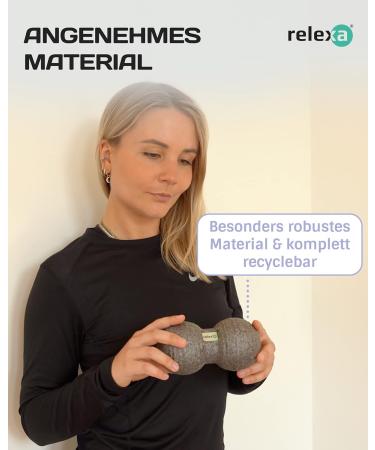 Relexa Twinball 8cm Neck Massage & Back Pain Relief - 12cm Black - International Shipping Available - Buy Online on GoSupps.com