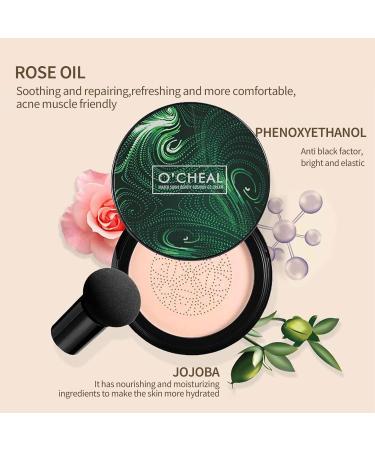 Mushroom Head Air Cushion CC Cream Primer - CC Cream Foundation | Long Lasting Air Cushion CC Cream Mushroom Head CC Cream Primer for Cosmetics/ Ivory - Buy Online on GoSupps.com