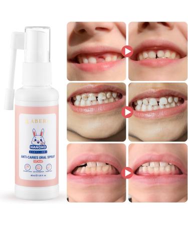 Abera Anti-Caries Kids Oral Spray - Fluoride Free Toddler Toothpaste Helper with 360 Rotating Spout for Cavity Repair & Fresh Breath - 1.35 fl oz - Buy Online on GoSupps.com
