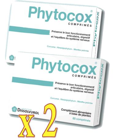 Dissolvurol - Phytocox - Digestive Joint Balance and Nervous System Balance - Pack of 2 Boxes of 60 Tablets (2) - Buy Online on GoSupps.com