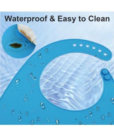 Washable Silicone Bibs for Adults - Reusable Waterproof Dinners for Men Women & Disabled - 2 Pack - Buy Online on GoSupps.com