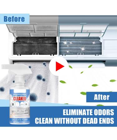 60ml Household Air Conditioner Cleaner Air Foaming Cleaner Cleaning Spray No Disassembly Wash-Free Deodorizer Air Conditioner Coil Condenser Cleaning Tools (2Pcs) - Buy Online on GoSupps.com