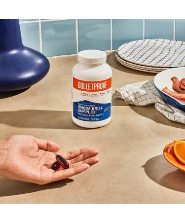 Bulletproof Lemon-Flavored Omega Krill Complex Softgels 120 Count Fish Oil Supplement for Brain and Heart Health - Buy Online on GoSupps.com