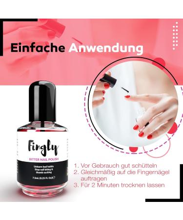 Fingly Bitter Nail Polish 7.5ml - Stop Nail Chewing & Promote Healthy Growth | Child-Friendly Formula Against Nail Biting - Buy Online on GoSupps.com