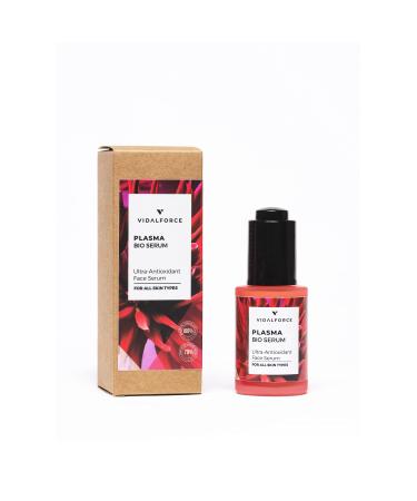 PLASMA. Facial serum containing 4% Natural Retinol (Bakuchiol), 15% Niacinamide and 24 Active ingredients such as plant hyaluronic acid, astaxanthin or pure Vitamin C
