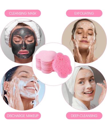 Telooco 50 Pieces Flower Shape Compressed Facial Sponges Disposable Expedient Travel Face Sponges for Cleansing Exfoliating Makeup Estheticians Spa(Pink) - Buy Online on GoSupps.com