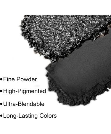 Erinde Matte Eyeshadow Palette Single Eye Shadow Powder Palette Korean Style Makeup Palette High Pigmented Nude Soft Beige Brown Dark Smoky Cosmetic Eyeshadows #107 Black - Buy Online on GoSupps.com