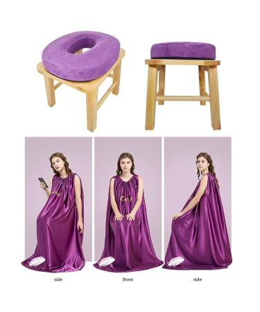 Yoni Steaming Kit with Wood V Steaming Seat, Gown & Cushion for Women - Yoni Seat & Chair Set - Buy Online on GoSupps.com