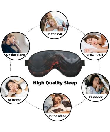 Volcano Print Double-Sided Eye Mask | Soft Light-Blocking Design for Improved Sleep Quality - Shop Internationally - Buy Online on GoSupps.com