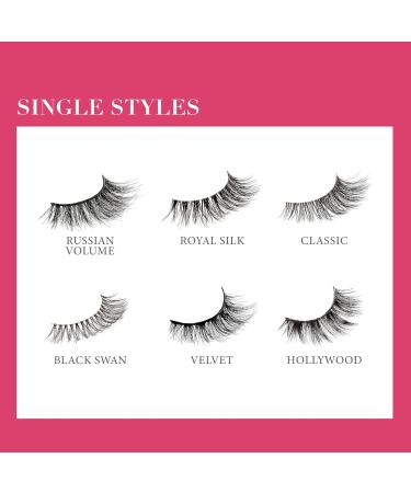 KISS Lash Couture Luxtension False Eyelashes 'Strip 03 Classic' 14 mm Includes 1 Pair Contact Lens Friendly Easy to Apply Reusable Strip Lashes - Buy Online on GoSupps.com