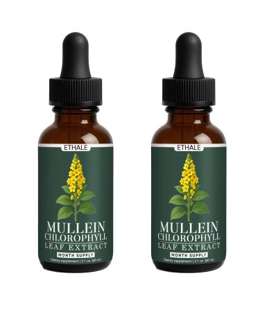FITactic ETHALE Mullein Drops for Lungs Mullein + Chlorophyll Lung Drops Mullein Leaf Extract with Chlorophyll Mullein Leaf Extract for Lung Cleanse and Respiratory Support (2)